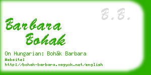 barbara bohak business card