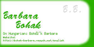 barbara bohak business card